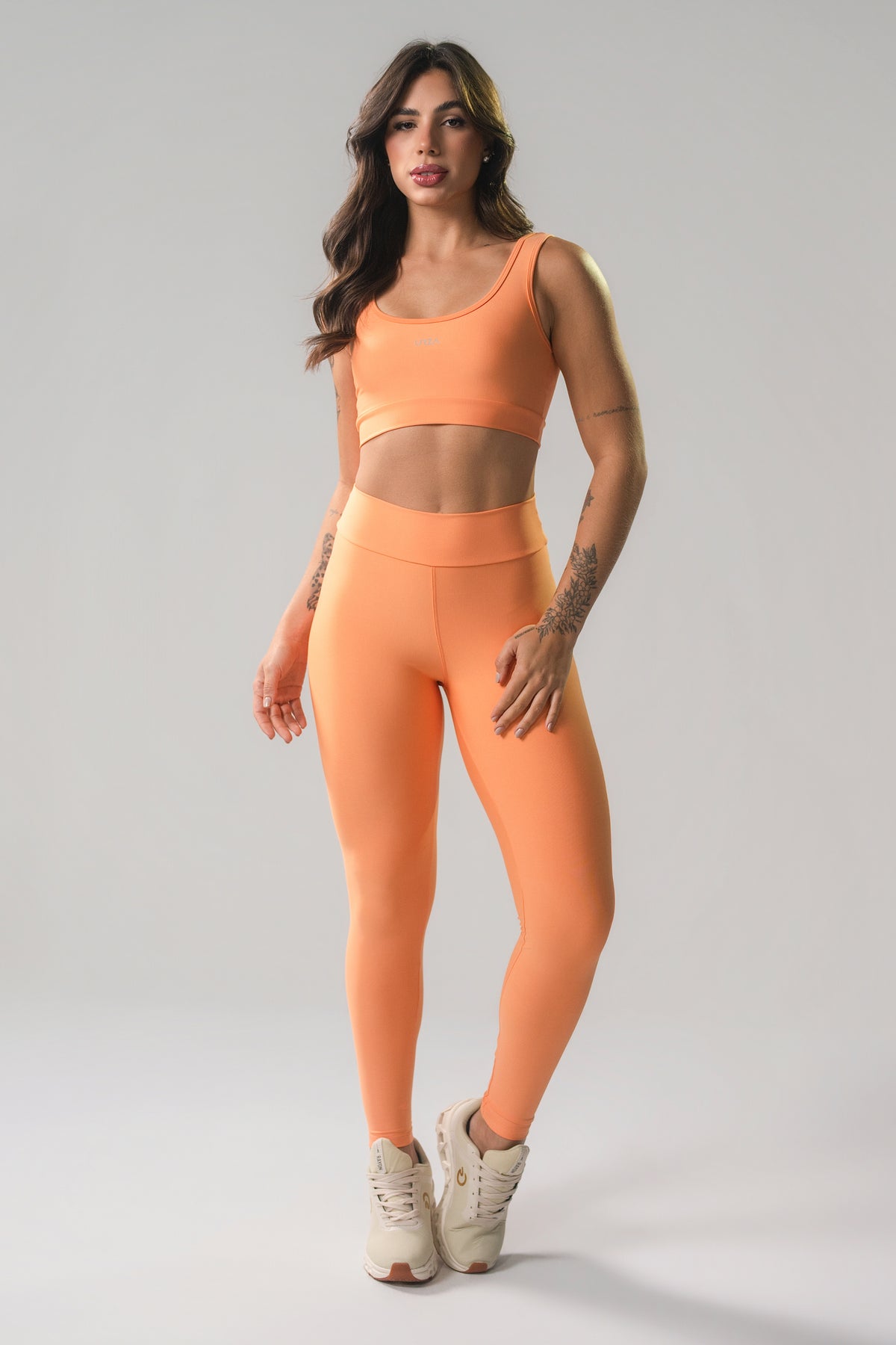 Conjunto Top Alça Larga  +  Legging Tangerina