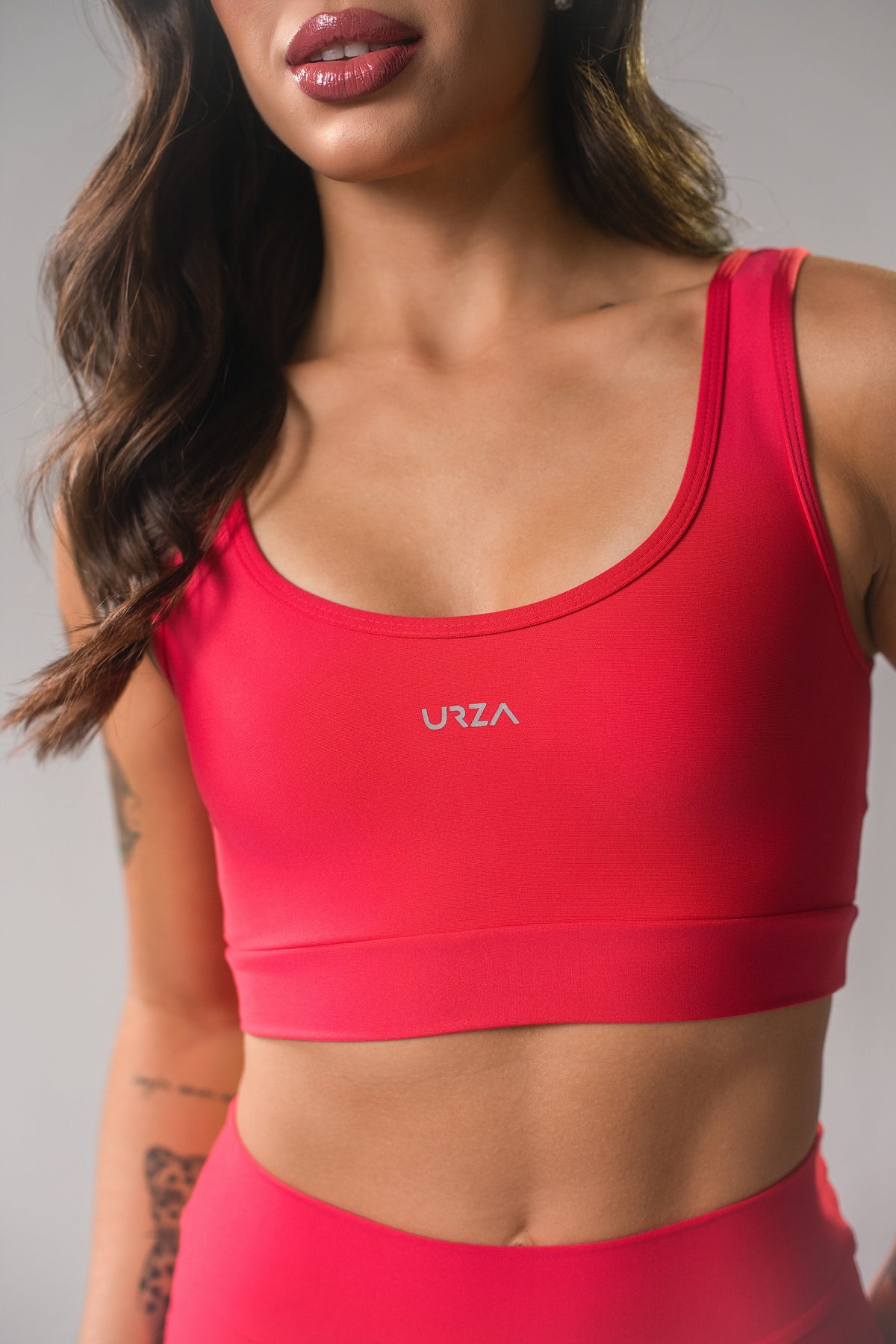 Conjunto Top Alça Larga  + Legging Cereja